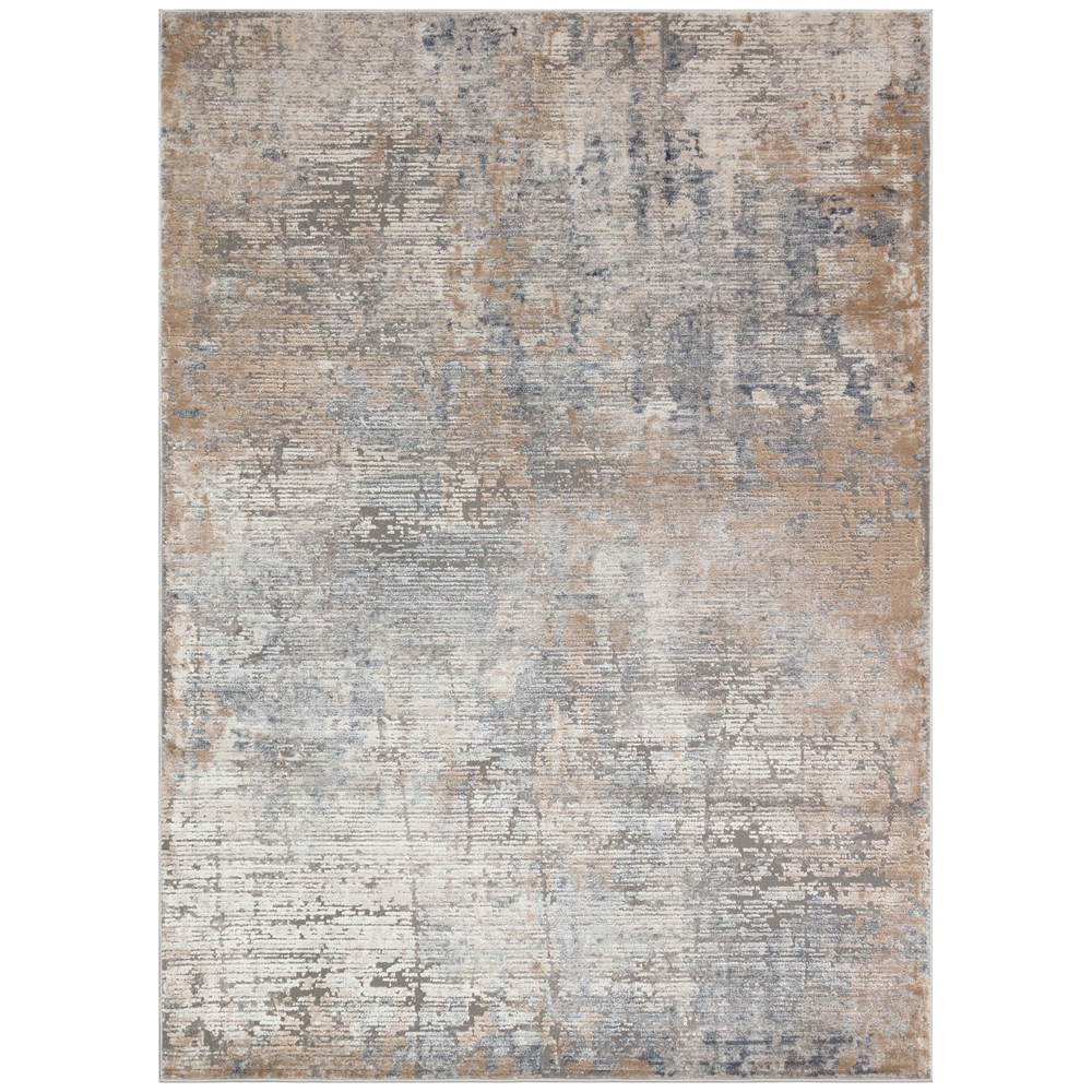 Luzon Abstract Rugs By Concept Loom LUZ801 in Blue Taupe